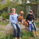  TDX
Laura Wright and "Emma"
CH Sansouci's Gem North Of Forty-Nine CDX RE TDX FDJ JH NAVHDA NA Pz1 CGN Am. CD RN TD (Vizsla/Female/5-1/2 yrs. old) Oct.5, 2014 at CCTC