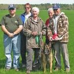 AKC TD
Norma King and "Rocket" ~
OTCh CH Oneida's Defying Gravity TD 
(Belgian Shepherd Dog/female/3 yrs old) 
AKC TD May 11, 2009 
at the American Belgian Tervuren Club Specialty Tracking Test