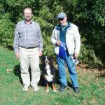 Jim Robinson & "Cadence"
Tschuggen's Shall We Dance PCD TD
Bernese Mountain Dog/female/2.5 yrs old) 
Oct.25, 2015 at GSDCL, judge Jack Wilhelm