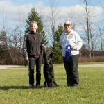 Madeline Austen & "Amber"
Amber (German Shepherd/female/10 yrs old)
Nov.8-15 at Scentral Ontario Trackers, judge Marie-P Babin